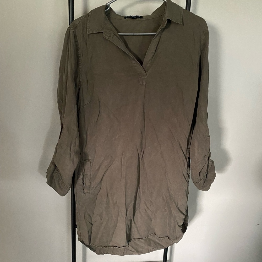 Velvet Heart Dress, olive green
